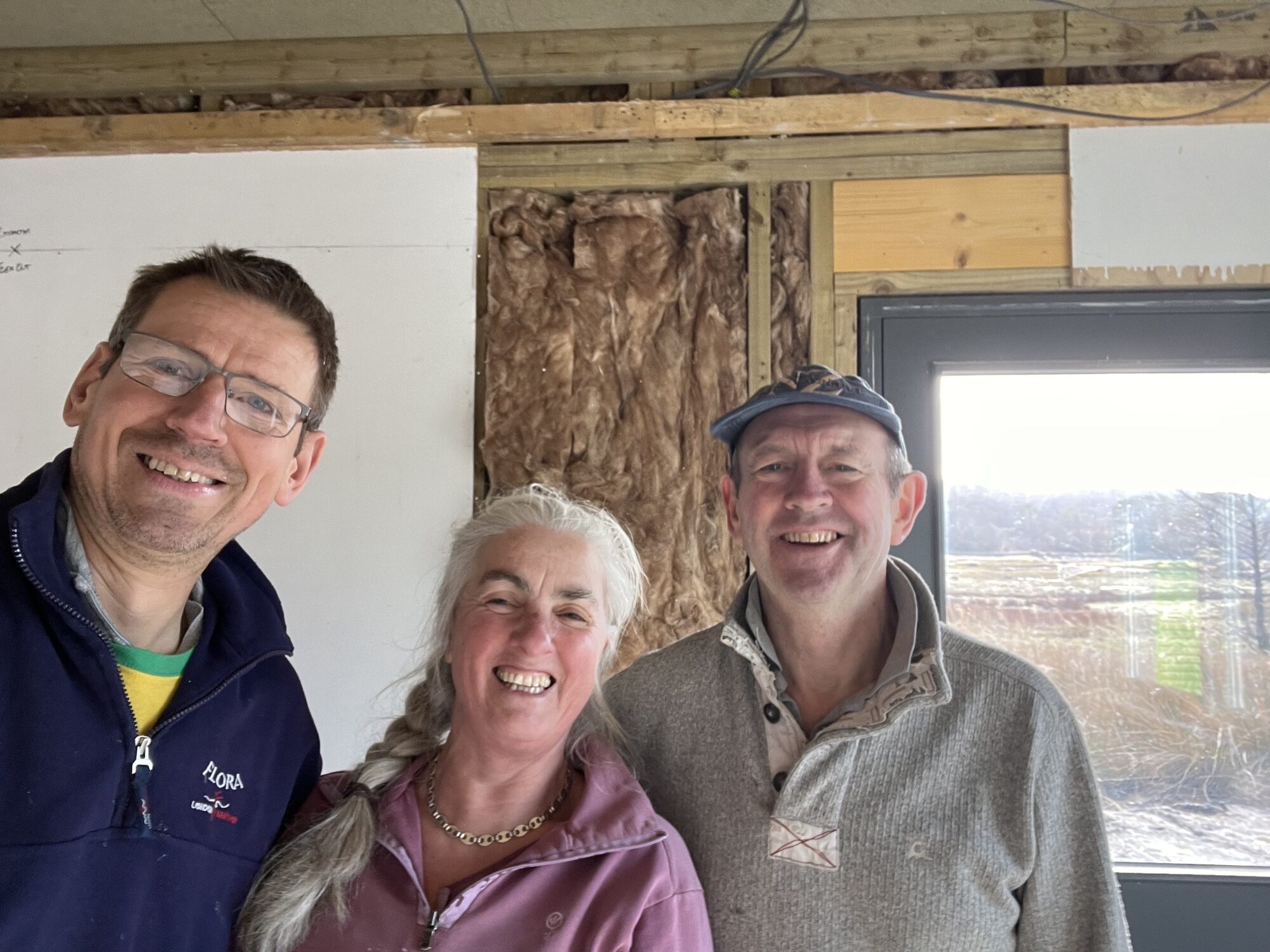 Peter, Anne and Steve of Arisaig Community Trust working in Bill's Shed
