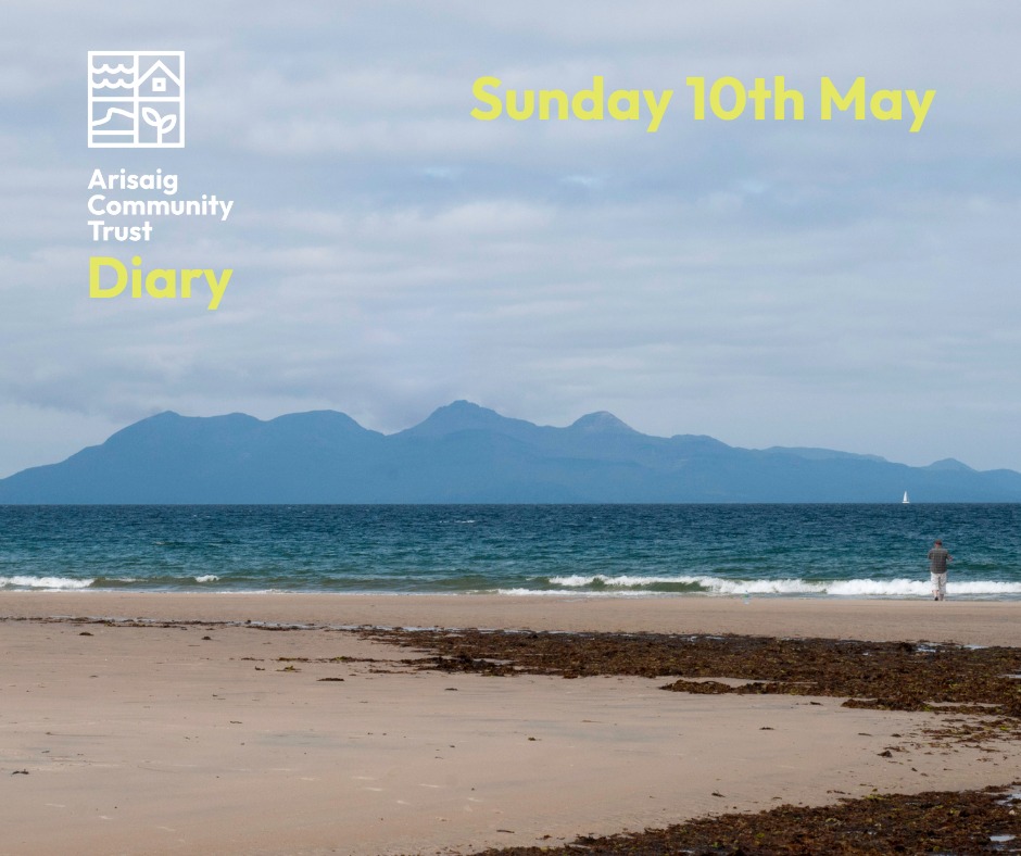 View of Rum from beach near Arisaig