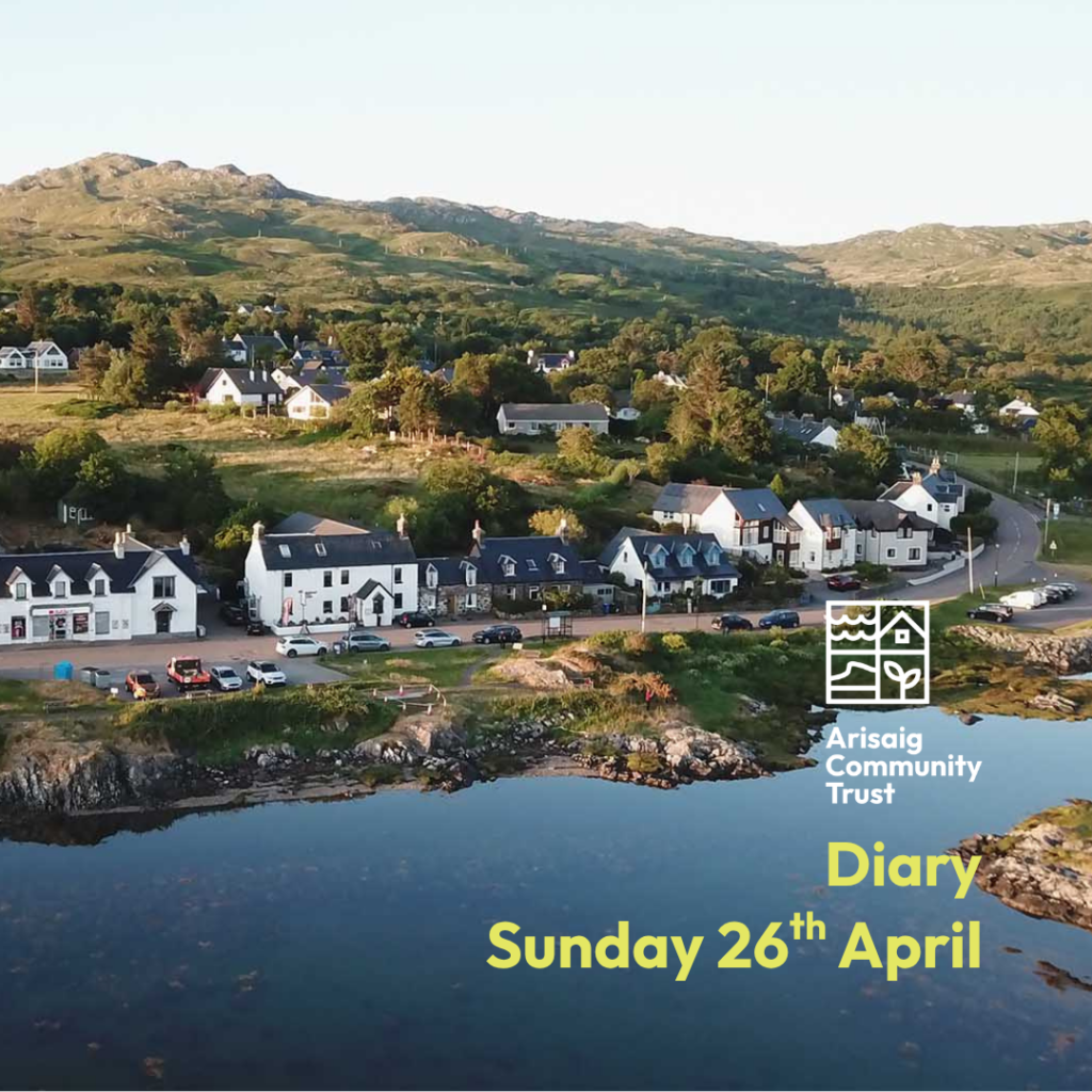 Aerial photo of Arisaig shorefront