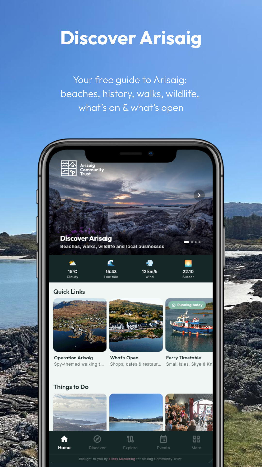 Discover Arisaig homepage screenshot